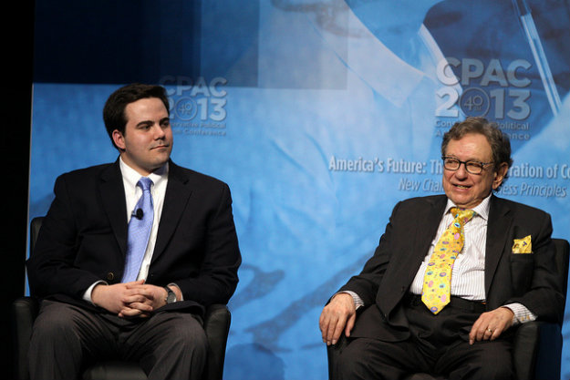 Robert Costa (left) and Ralph Hallow of The Washington Times at the CPAC 2013 conference.